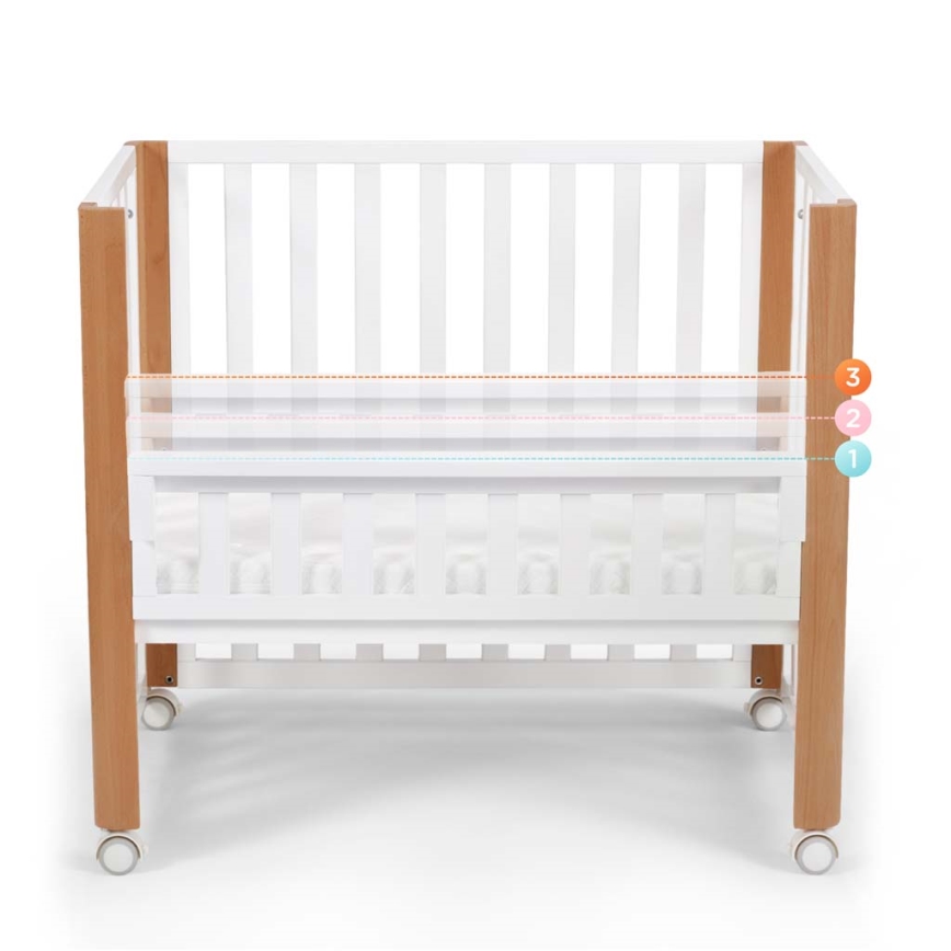 KINDERKRAFT SELECT - Otroška posteljica 4v1 KOYA Premium bukev/borovina