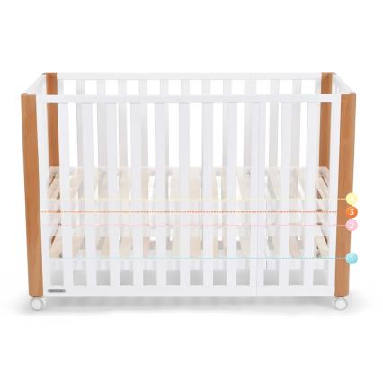 KINDERKRAFT SELECT - Otroška posteljica 4v1 KOYA Premium bukev/borovina