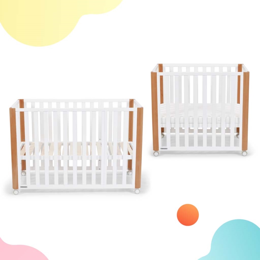 KINDERKRAFT SELECT - Otroška posteljica 4v1 KOYA Premium bukev/borovina