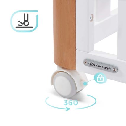 KINDERKRAFT SELECT - Otroška posteljica 4v1 KOYA Premium bukev/borovina