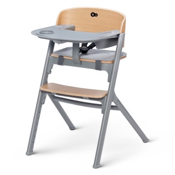 KINDERKRAFT SELECT - Otroški jedilni stol 3v1 LIVY Premium hrast