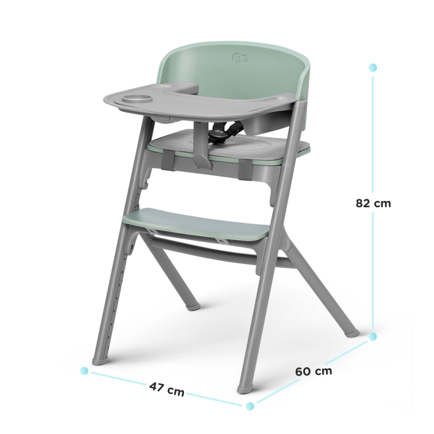 KINDERKRAFT SELECT - Otroški jedilni stol 3v1 LIVY Premium Olive zelena