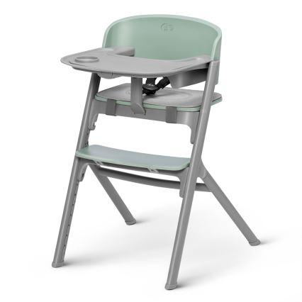 KINDERKRAFT SELECT - Otroški jedilni stol 3v1 LIVY Premium Olive zelena + lounger CALMEE