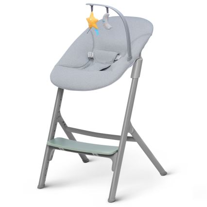 KINDERKRAFT SELECT - Otroški jedilni stol 3v1 LIVY Premium Olive zelena + lounger CALMEE