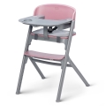 KINDERKRAFT SELECT - Otroški jedilni stolček 3 v 1 LIVY Premium Aster pink