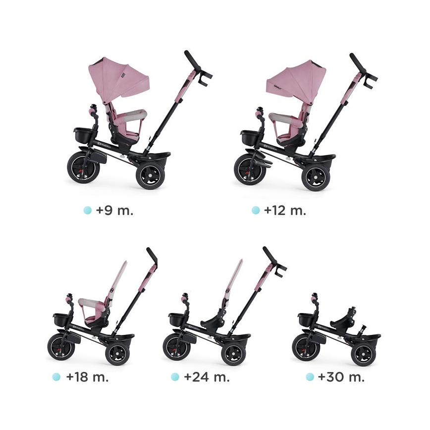 KINDERKRAFT - Otroški tricikel 5v1 SPINSTEP roza
