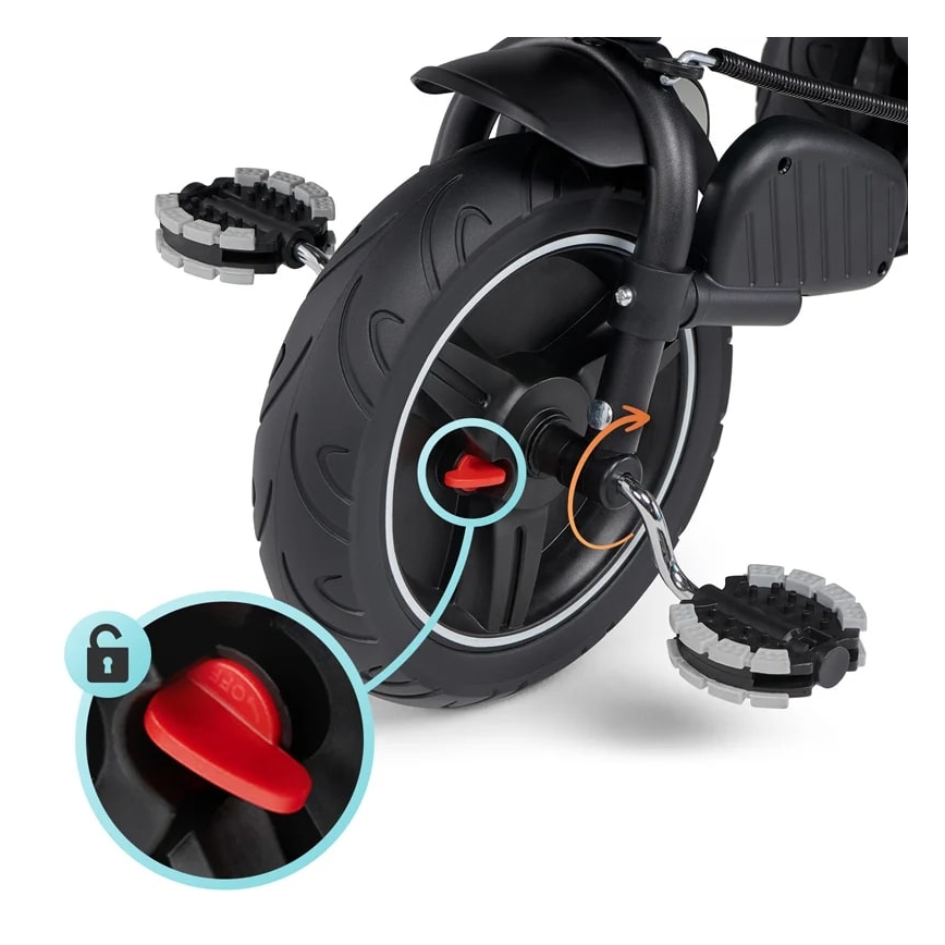 KINDERKRAFT - Otroški tricikel 5v1 SPINSTEP siva