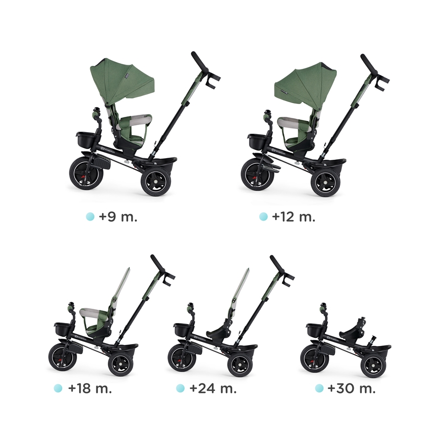 KINDERKRAFT SELECT - Otroški tricikel SPINSTEP Premium zelena