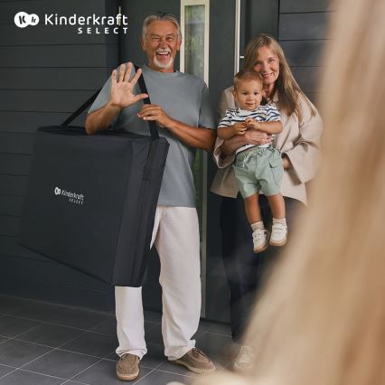 KINDERKRAFT SELECT - Potovalna posteljica MOON DREAM črna