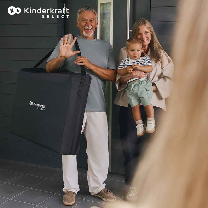 KINDERKRAFT SELECT - Potovalna posteljica MOON DREAM črna