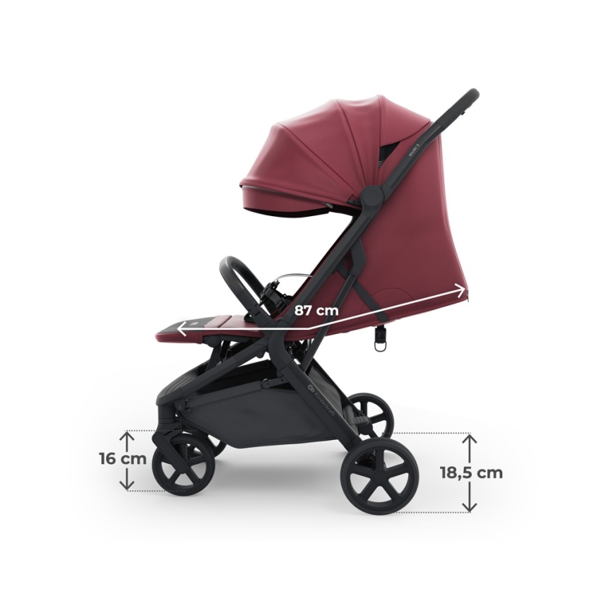 KINDERKRAFT SELECT - Športni voziček NUBI 3 Dark Ruby