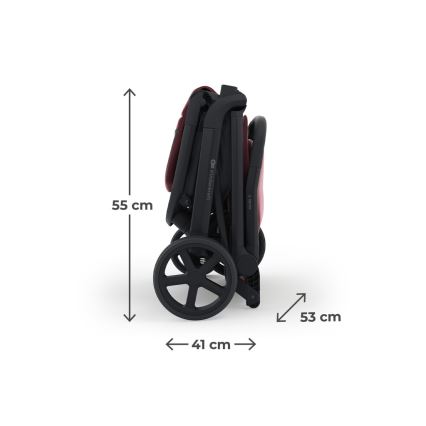 KINDERKRAFT SELECT - Športni voziček NUBI 3 Dark Ruby