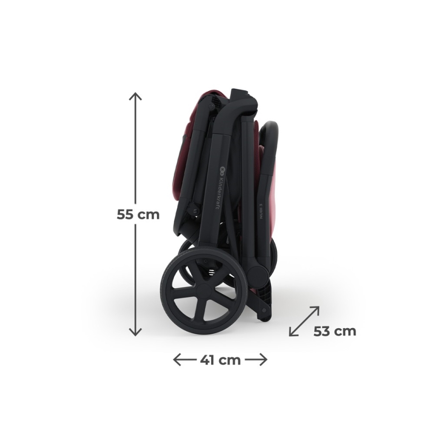 KINDERKRAFT SELECT - Športni voziček NUBI 3 Dark Ruby