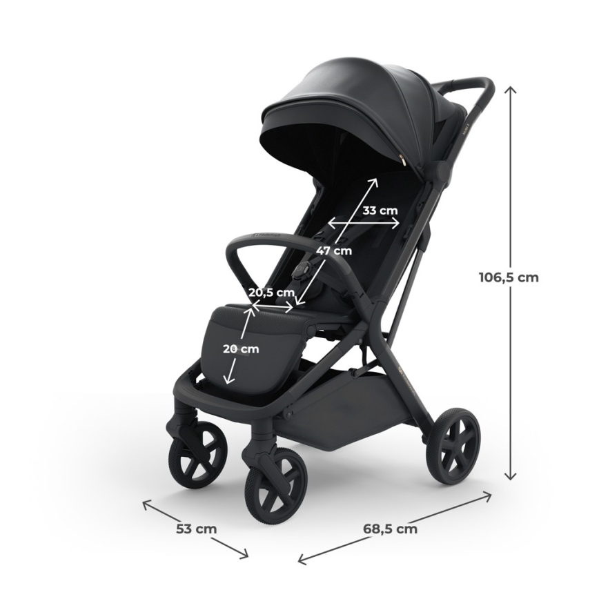 KINDERKRAFT SELECT - Športni voziček NUBI 3 Nočna črna