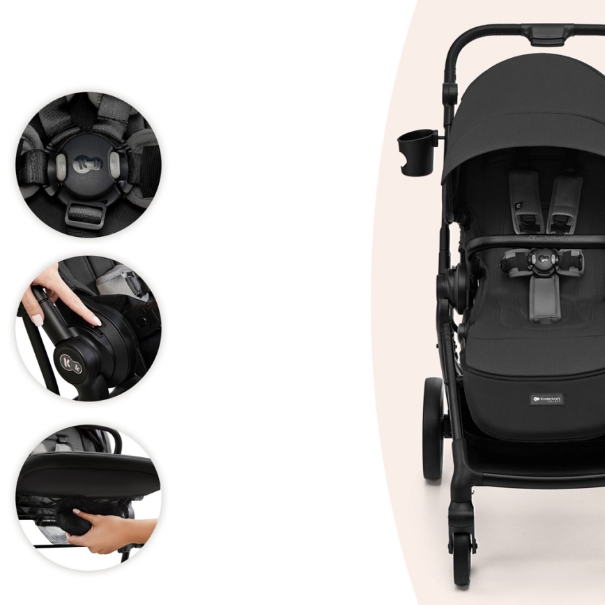 KINDERKRAFT SELECT - športni voziček YOXI, mesečno siva