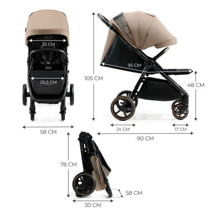KINDERKRAFT SELECT - Voziček MITZY Linen bež