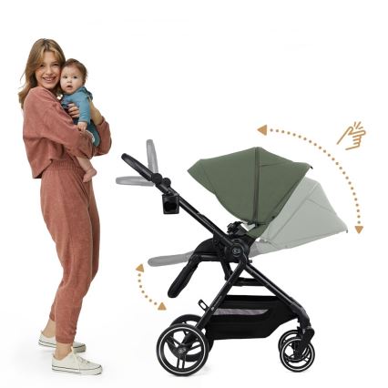 KINDERKRAFT SELECT - Športni voziček 2v1 YOXI Mystic green