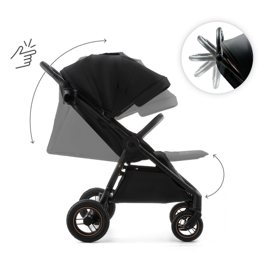 KINDERKRAFT - Športni voziček MITZY Air črn