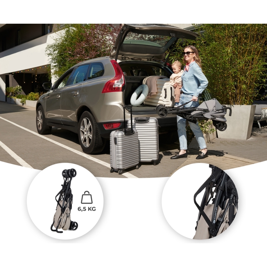 KINDERKRAFT - Otroški voziček TIK bež