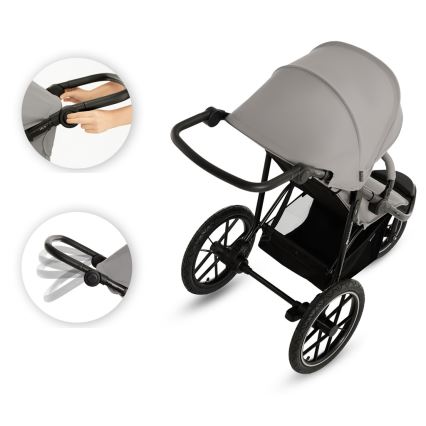 KINDERKRAFT - Voziček HELSI2 siva