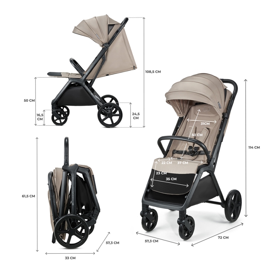 KINDERKRAFT - Voziček LOOM bež