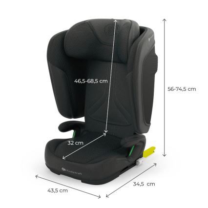 KINDERKRAFT - Zložljiv avtosedež UNITY 2 i-Size 100-150 cm črna