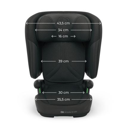 KINDERKRAFT - Zložljiv avtosedež UNITY 2 i-Size 100-150 cm črna