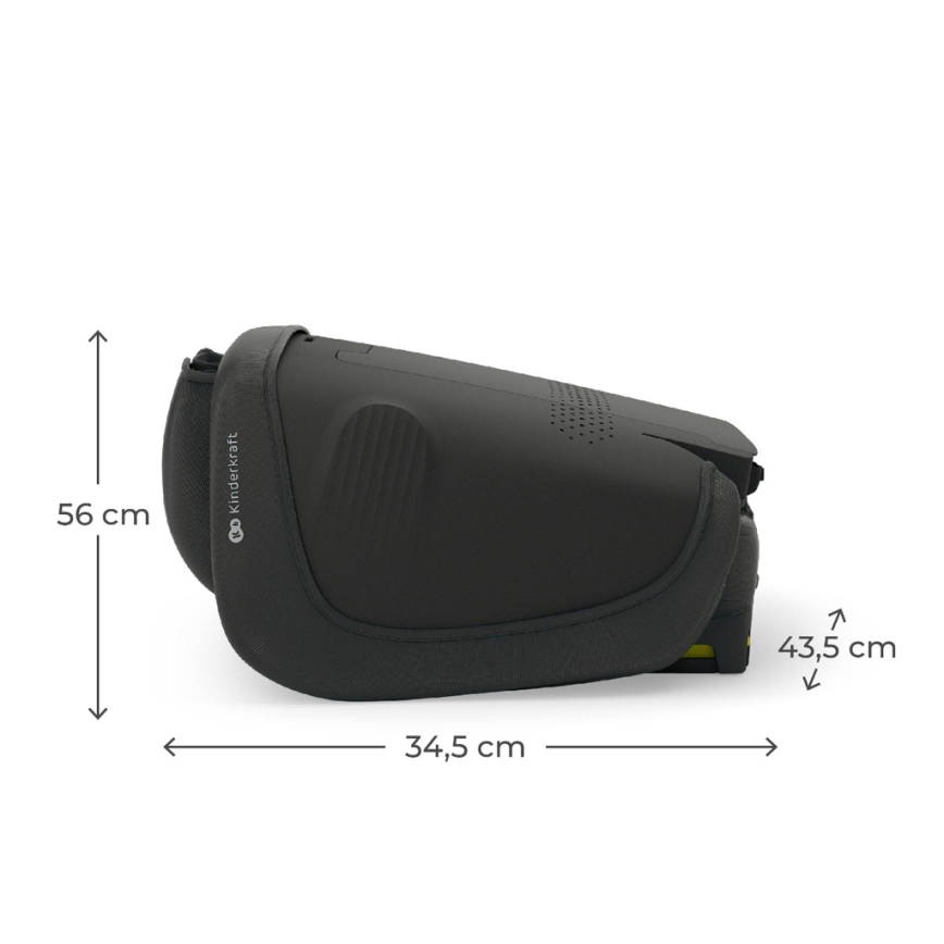 KINDERKRAFT - Zložljiv avtosedež UNITY 2 i-Size 100-150 cm črna