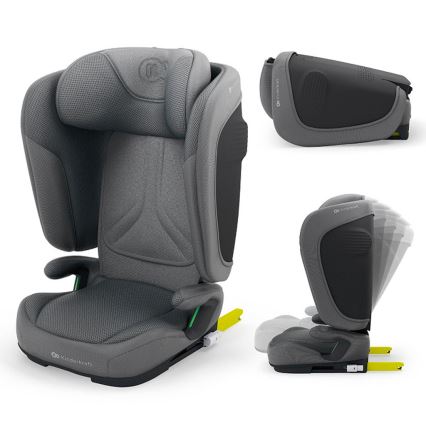 KINDERKRAFT - zložljiv avtosedež UNITY 2 i-Size 100-150 cm siv