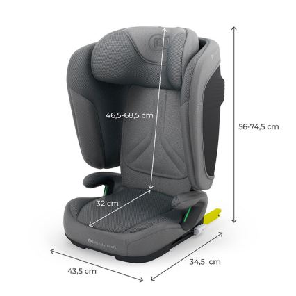 KINDERKRAFT - zložljiv avtosedež UNITY 2 i-Size 100-150 cm siv
