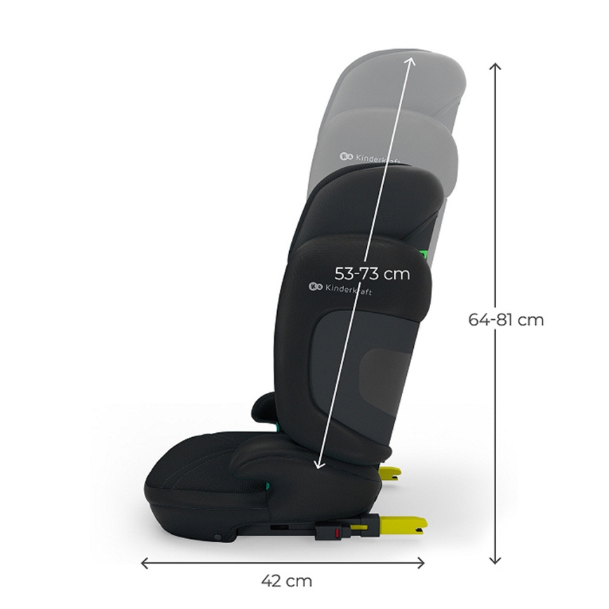 KINDERKRAFT - Zložljiv avtosedež XPAND 2 PRO 100-150 cm črna