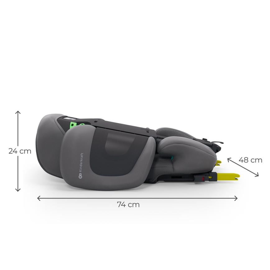 KINDERKRAFT - Zložljiv avtosedež XPAND 2 PRO 100-150 cm siv