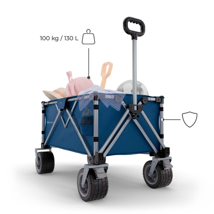 KINDERKRAFT - Zložljiv transportni voziček WAGON ROLLSTER, moder