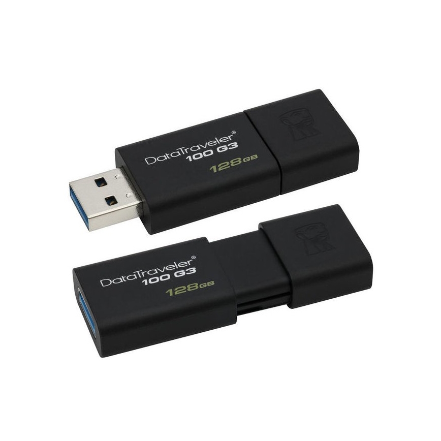 Kingston - Flash Drive DATATRAVELER 100 G3 USB 3.0 128GB črn