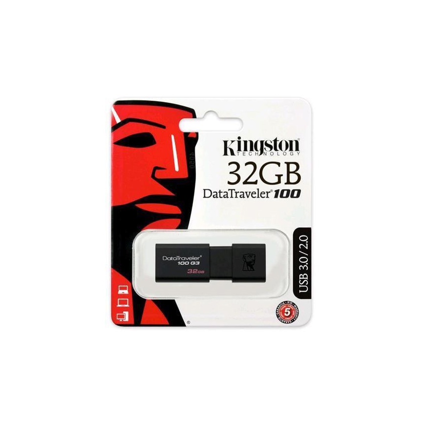 Kingston - Flash Drive DATATRAVELER 100 G3 USB 3.0 32GB črn