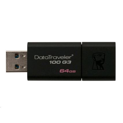 Kingston - Flash Drive DATATRAVELER 100 G3 USB 3.0 64GB črn