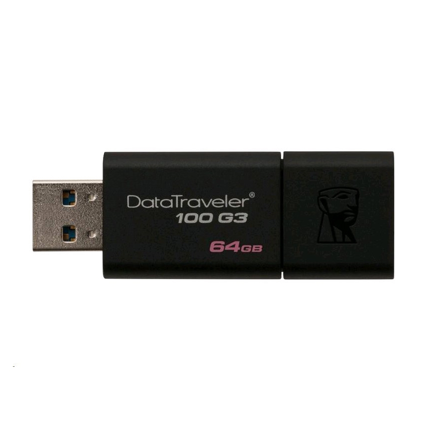 Kingston - Flash Drive DATATRAVELER 100 G3 USB 3.0 64GB črn