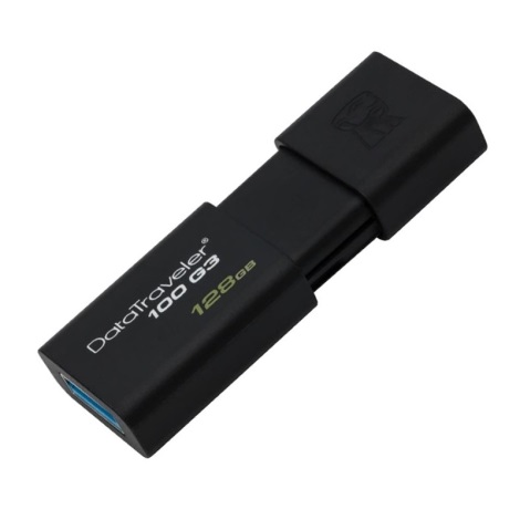 Kingston - Flash Drive DATATRAVELER 100 G3 USB 3.0 128GB črn