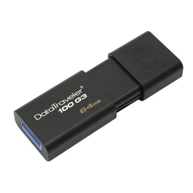 Kingston - Flash Drive DATATRAVELER 100 G3 USB 3.0 64GB črn