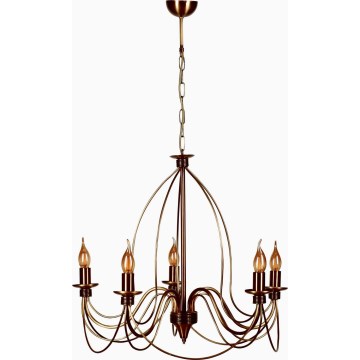 Klassična viseća lampa 5xE14/40W/230V bronza