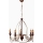 Klassična viseća lampa 5xE14/40W/230V bronza