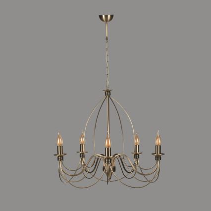 Klassična viseća lampa 5xE14/40W/230V bronza