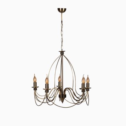 Klassična viseća lampa 5xE14/40W/230V bronza