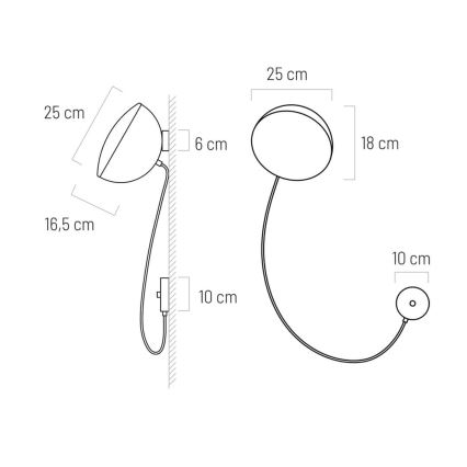 LED Stenska svetilka CROWD LED/10W/230V črna