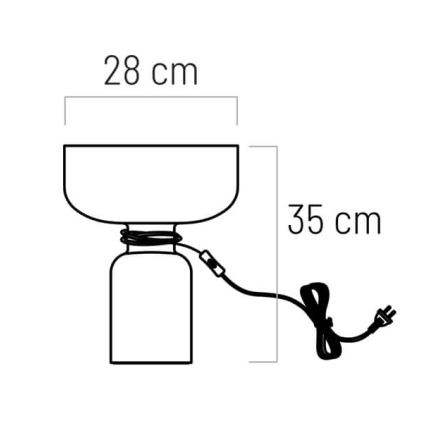 Namizna svetilka ABEL 1xE27/11W/230V modra