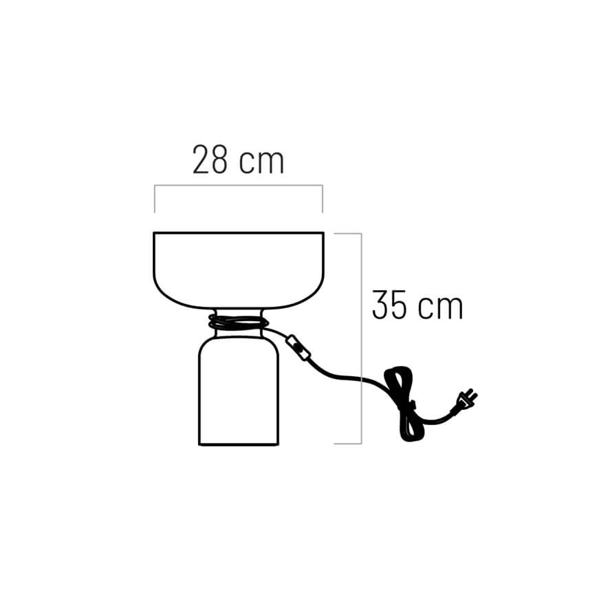 Namizna svetilka ABEL 1xE27/11W/230V modra