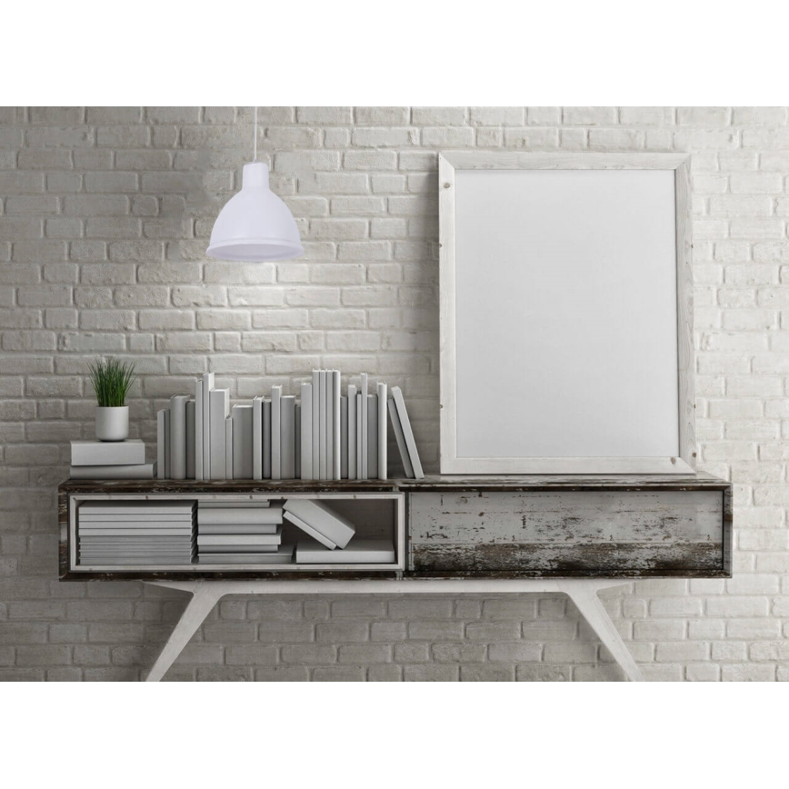 Lestenec na vrvici CREATE 1xE27/11W/230V belo