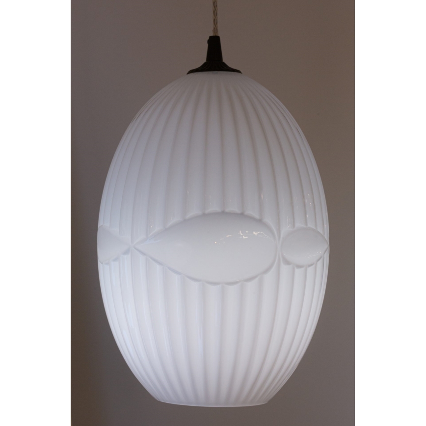 Lestenec na vrvici ELLIPTIC 1xE27/11W/230V belo