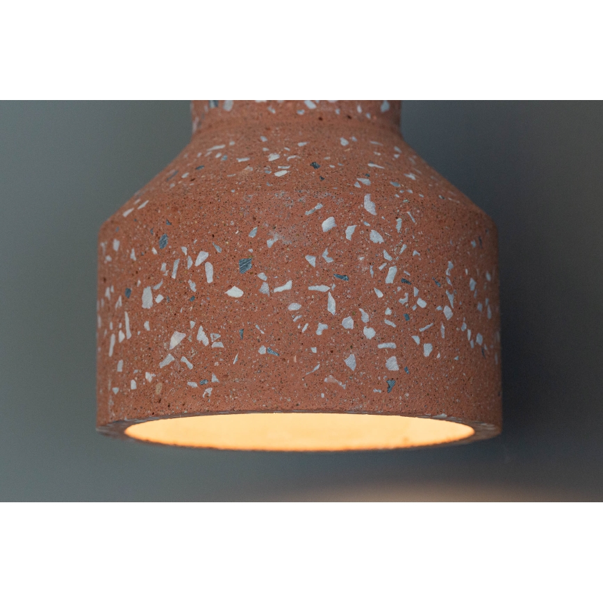 Lestenec na vrvici RESIN 1xE27/11W/230V roza/črna