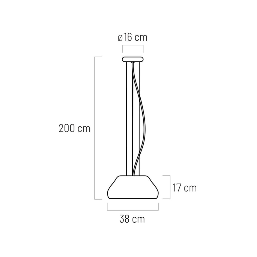 LED Lestenec na vrvici PADDY LED/24W/230V bela
